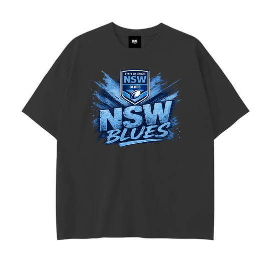NSW BLUES Drop Shoulder Cotton T-Shirt